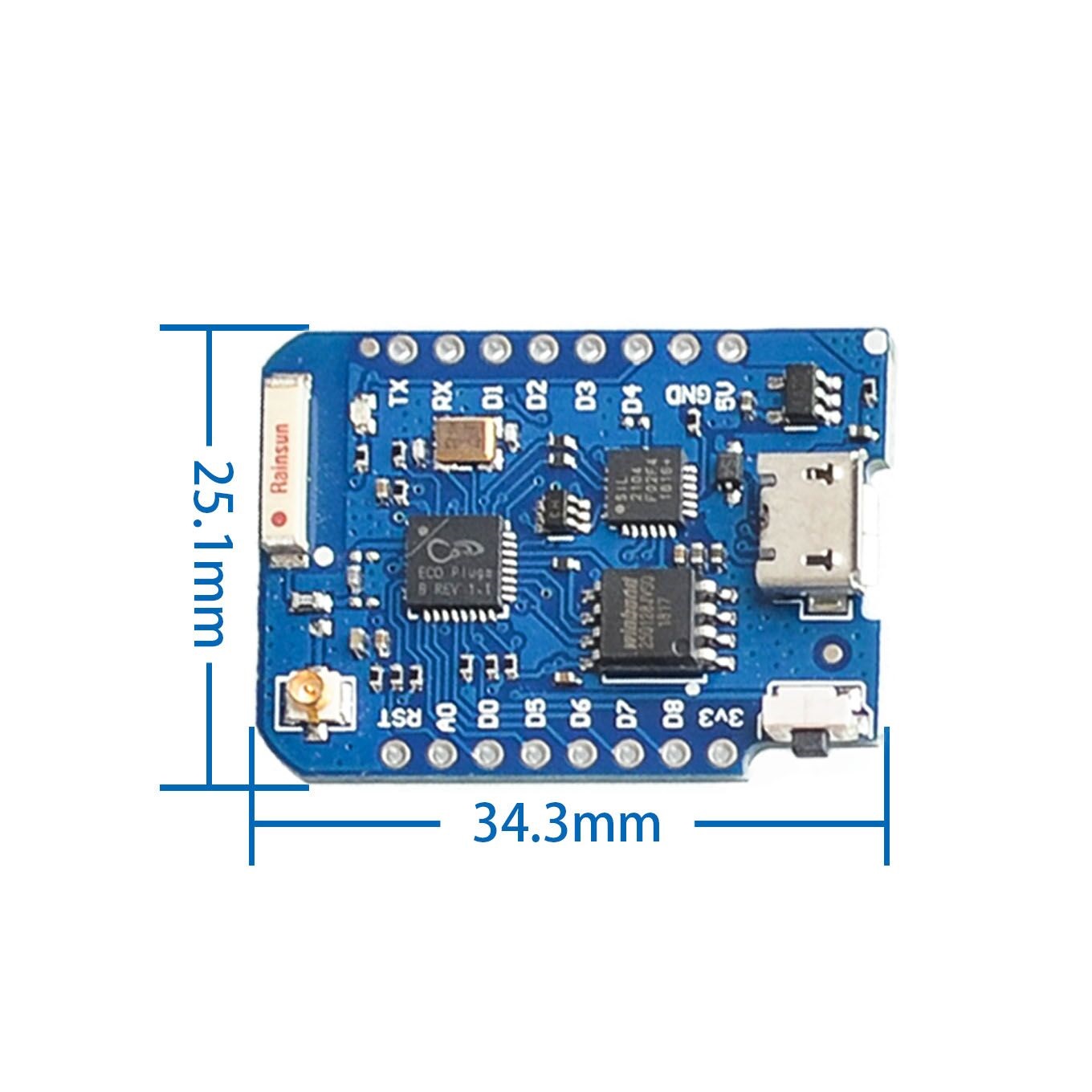 WEMOS D1 미니 프로 외부 안테나 커넥터, Nod - Esp8266 Nodemcu 리뷰 및 가격