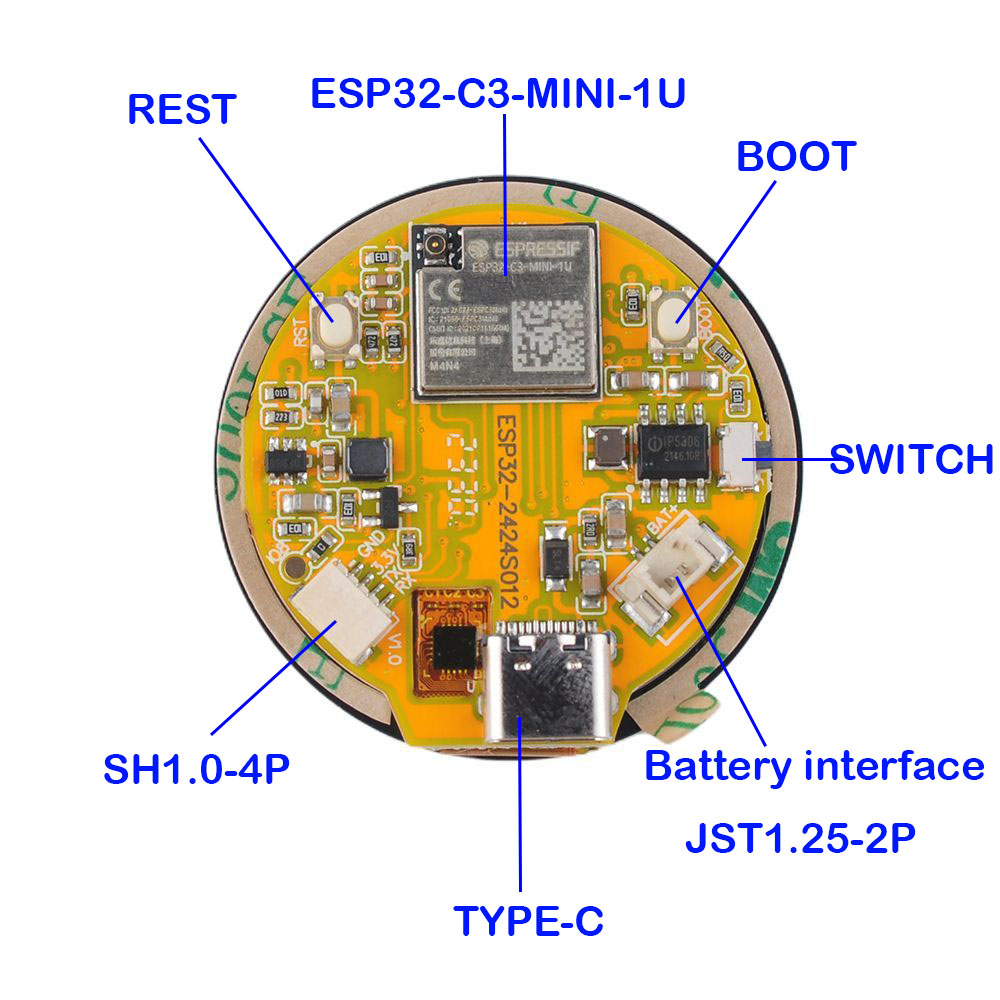 ESP32 디스플레이 1.28 인치 ESP32-C3 W - Esp32 C3 리뷰 및 가격