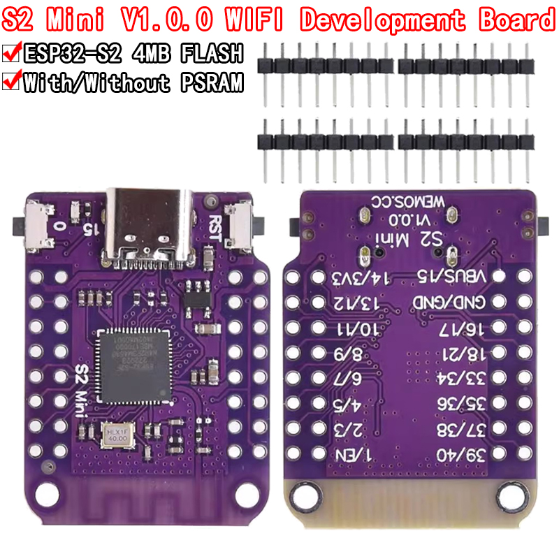ESP32 S2 Mini V1.0.0 - LOLIN W - Esp32 S2 리뷰 및 가격